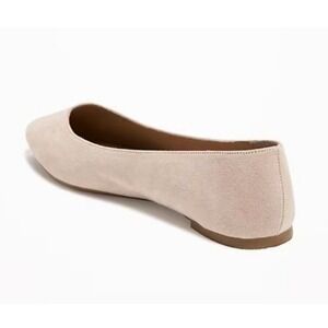 Old Navy Women Beige‎ Suede Pointed Toe Ballet Flats Comfort Size 8